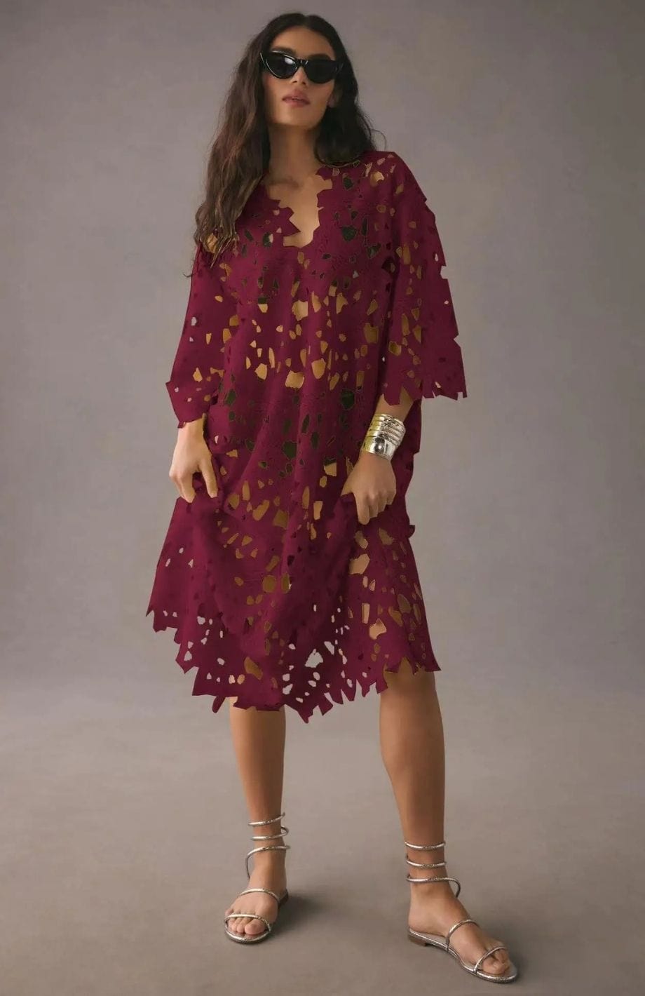 Robe De Plage Style Bohème | Reine Rustique BORDEAUX / TAILLE UNIQUE