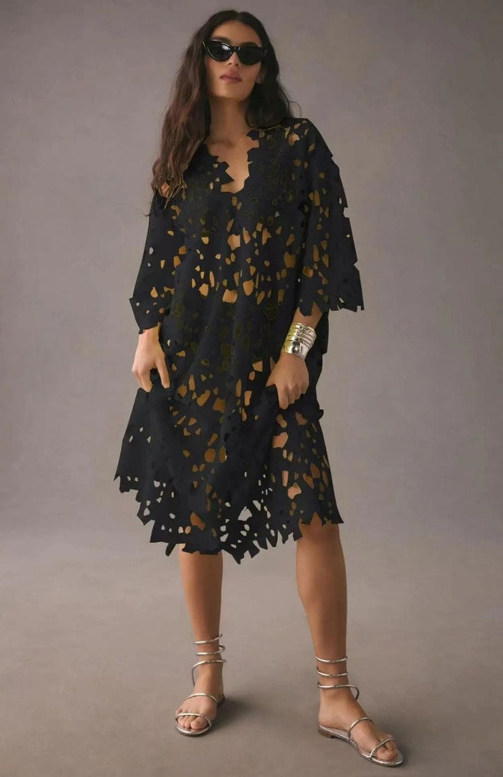 Robe De Plage Style Bohème | Reine Rustique NOIR / TAILLE UNIQUE