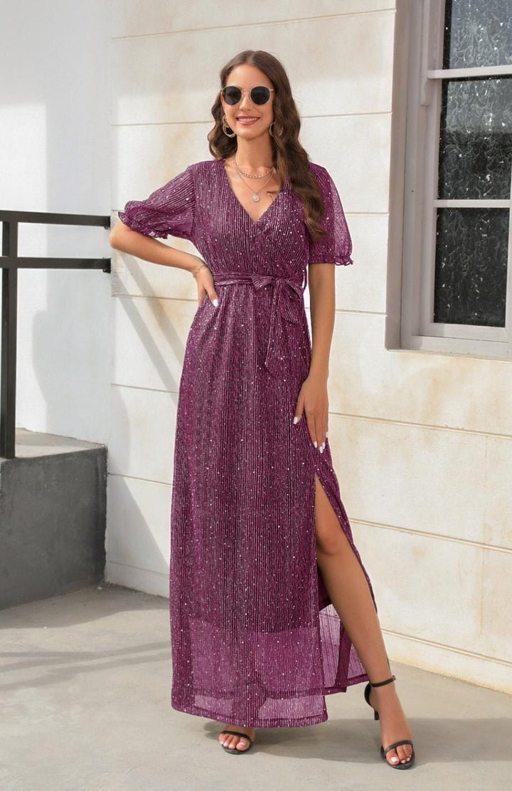 Robe De Soirée Longue Champêtre | Reine Rustique PRUNE / S