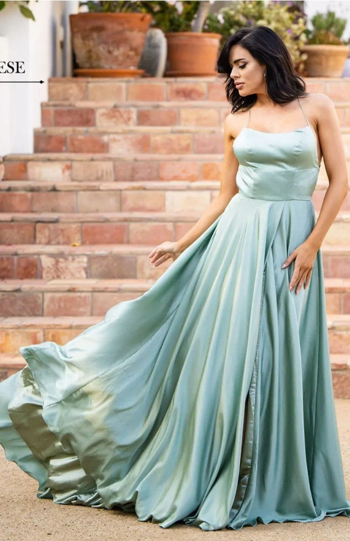 Robe Fluide Habillée Pour Mariage | Reine Rustique VERT MENTHE / 2