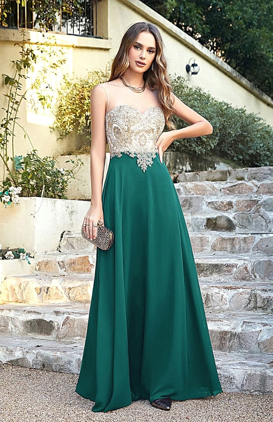 Robe Invitée Mariage | Reine Rustique VERT / 2