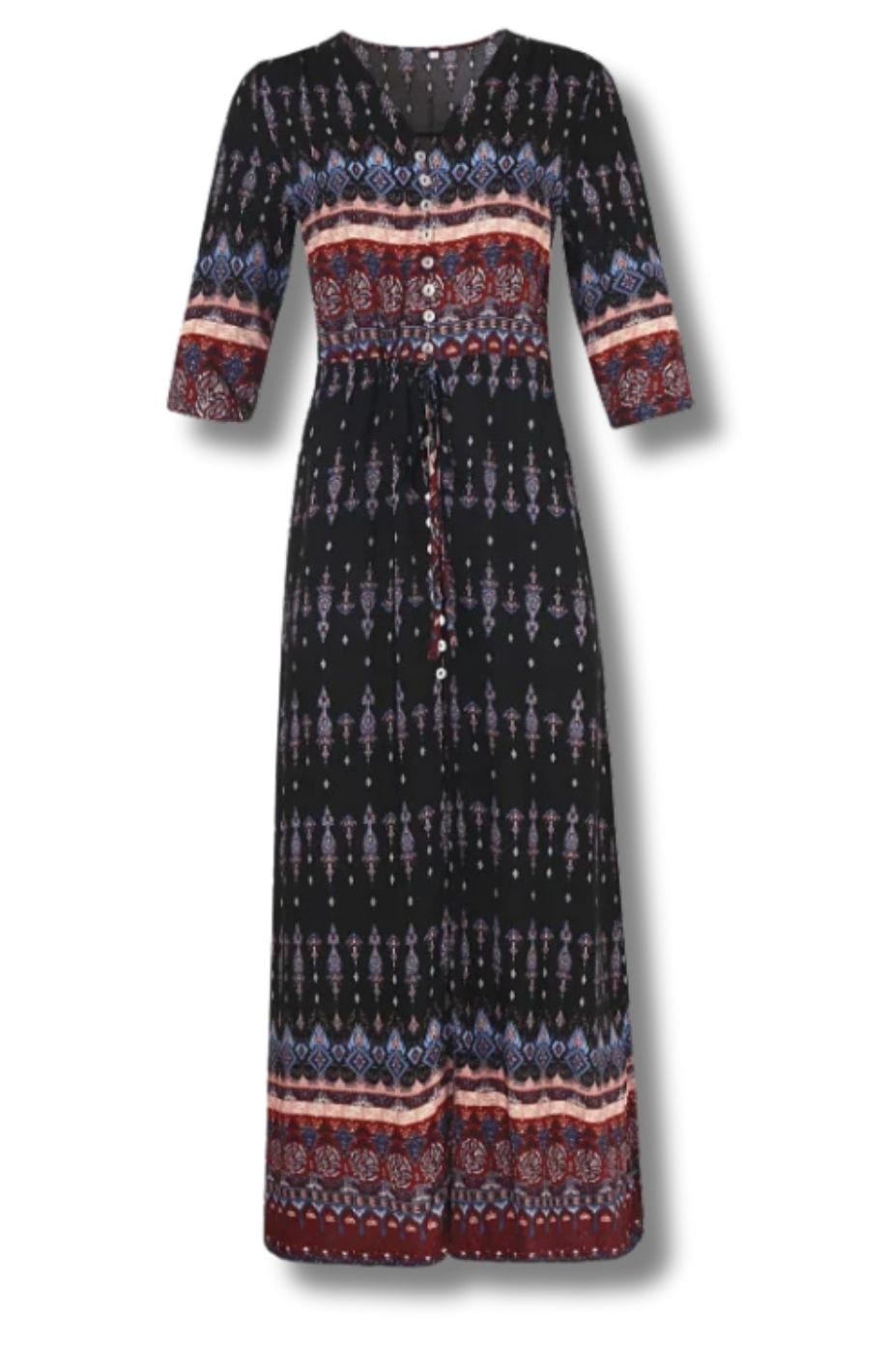 Robe Longue Bohème Hippie Chic | Reine Rustique