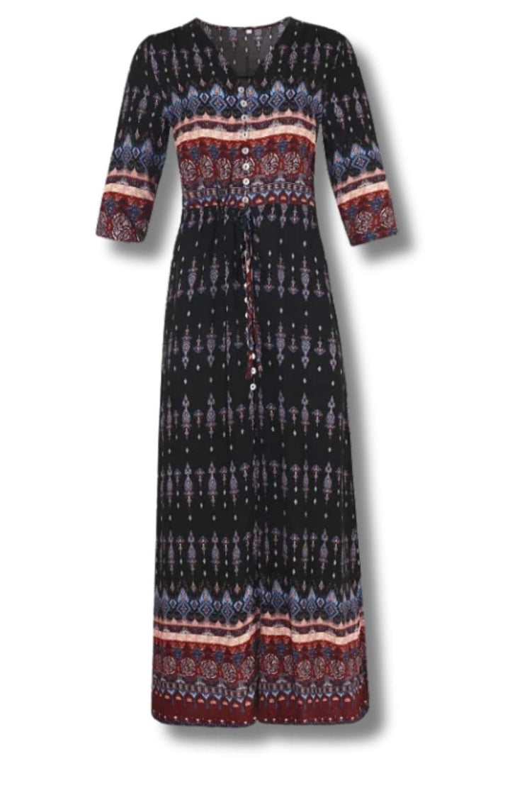 Robe Longue Bohème Hippie Chic | Reine Rustique