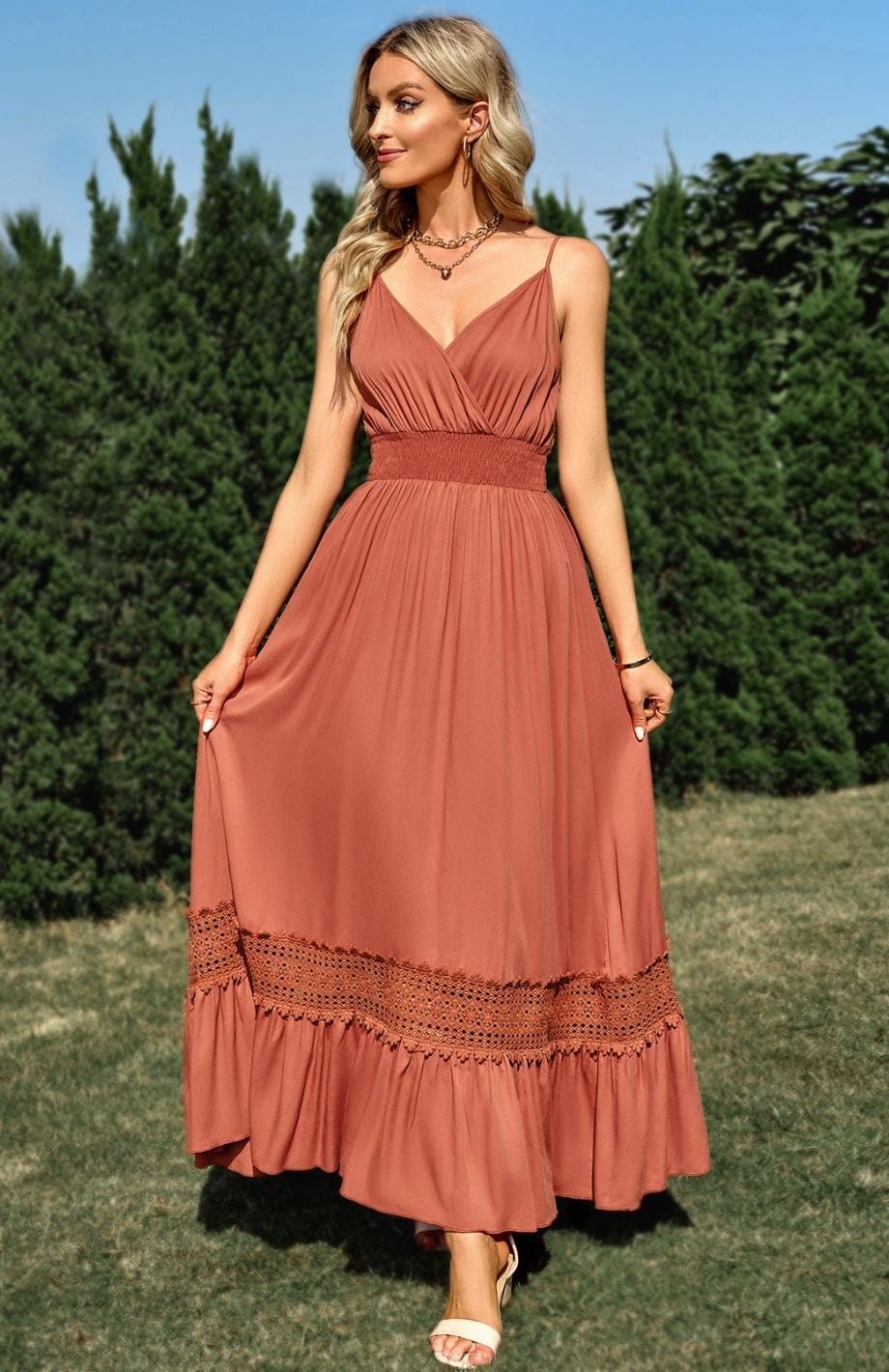 Robe Longue Champêtre Pour Mariage | Reine Rustique