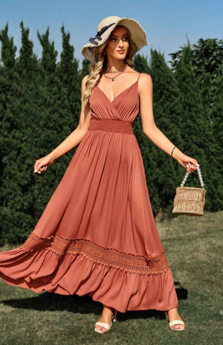 Robe Longue Champêtre Pour Mariage | Reine Rustique ORANGE / S