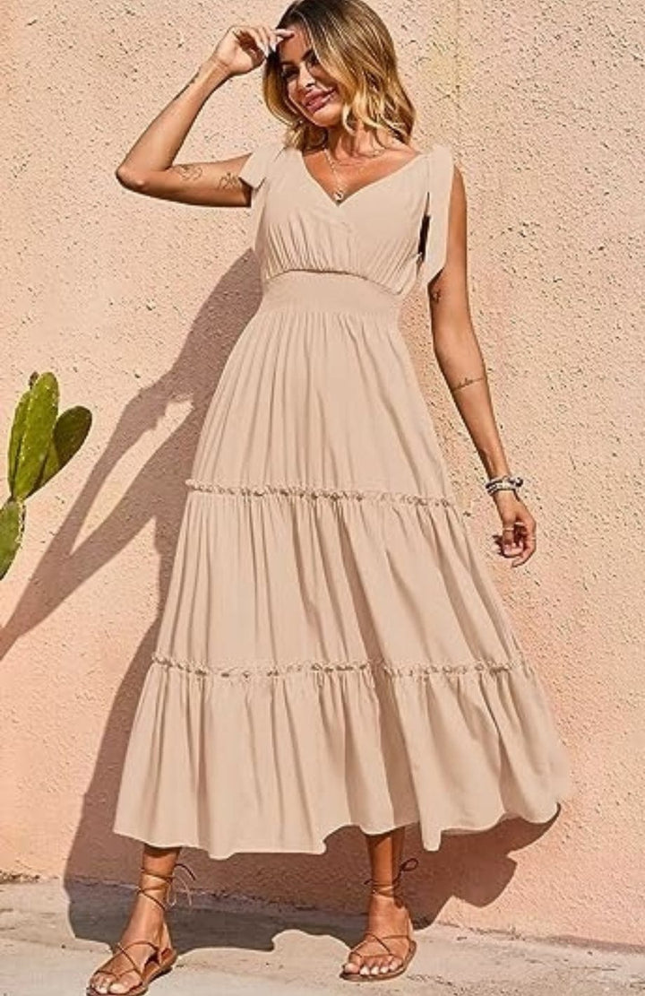 Robe Longue Esprit Champêtre | Reine Rustique ABRICOT / S