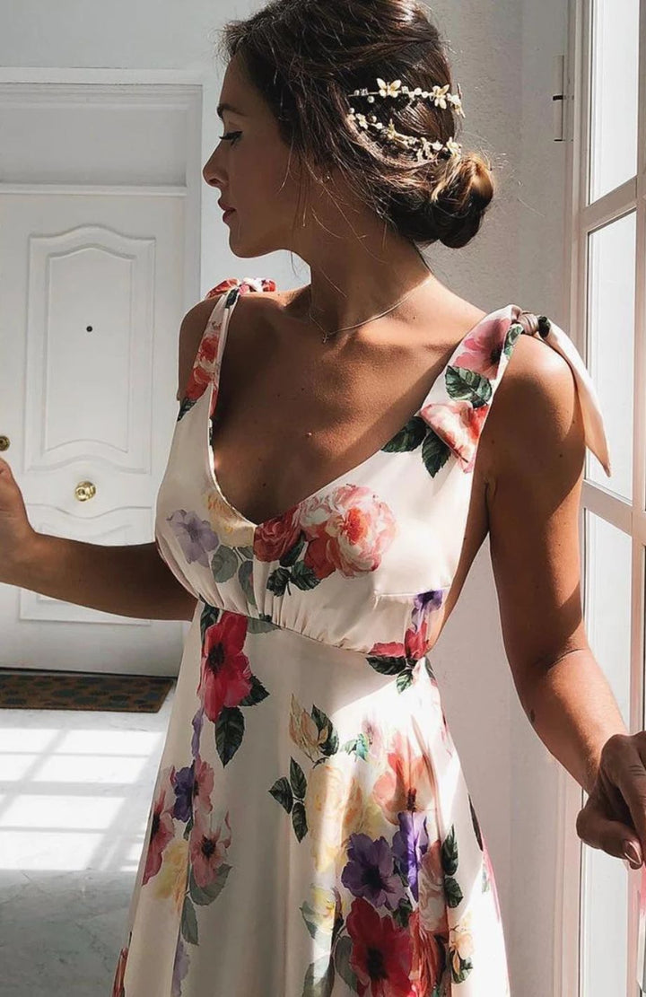 Robe Longue Fleurie Champêtre