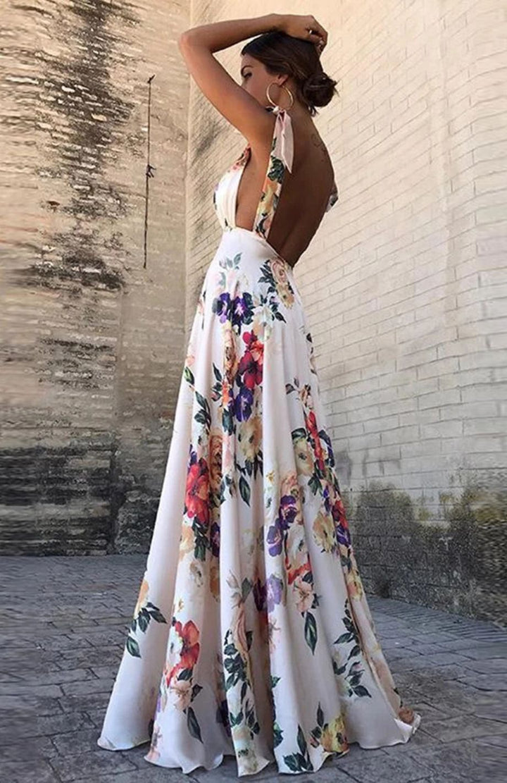 Robe Longue Fleurie Champêtre