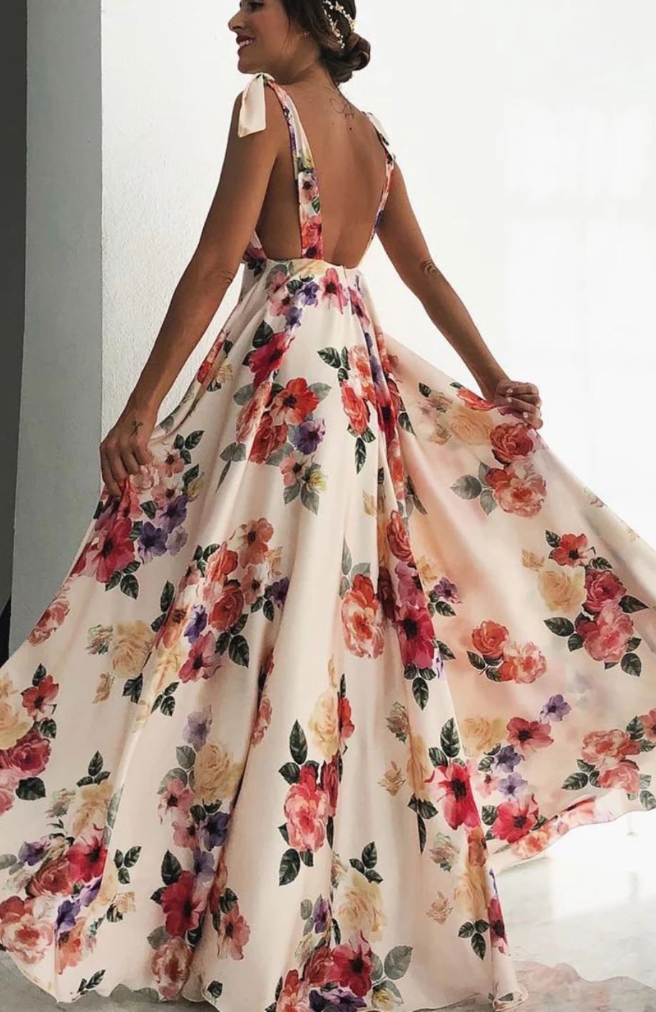 Robe Longue Fleurie Champêtre