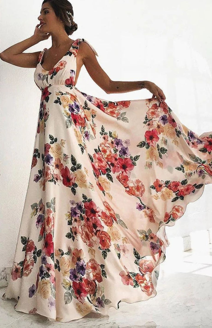 Robe Longue Fleurie Champêtre