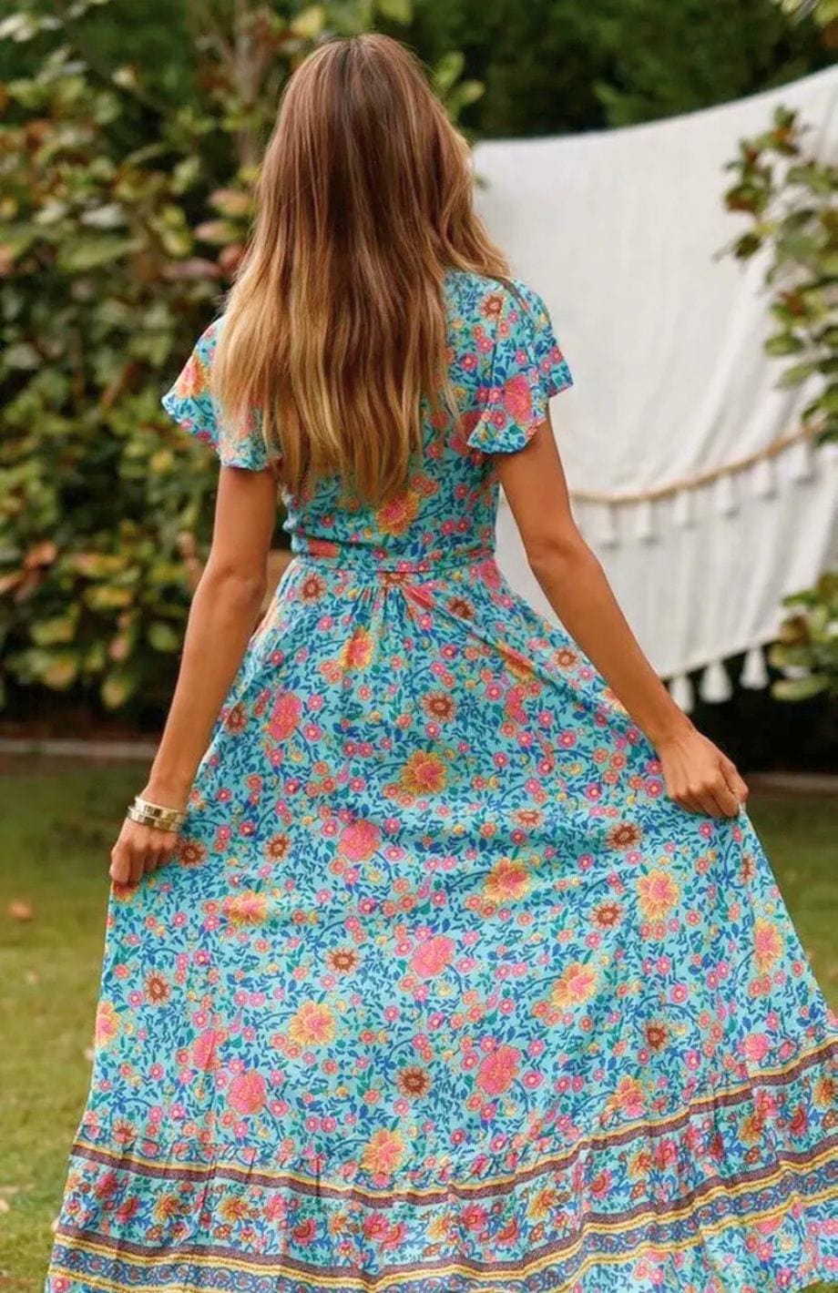 Robe Longue Imprimé Floral | Reine Rustique