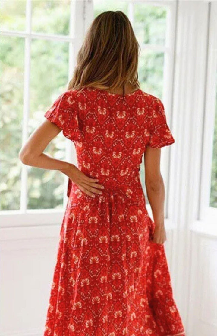 Robe Longue Imprimé Floral | Reine Rustique