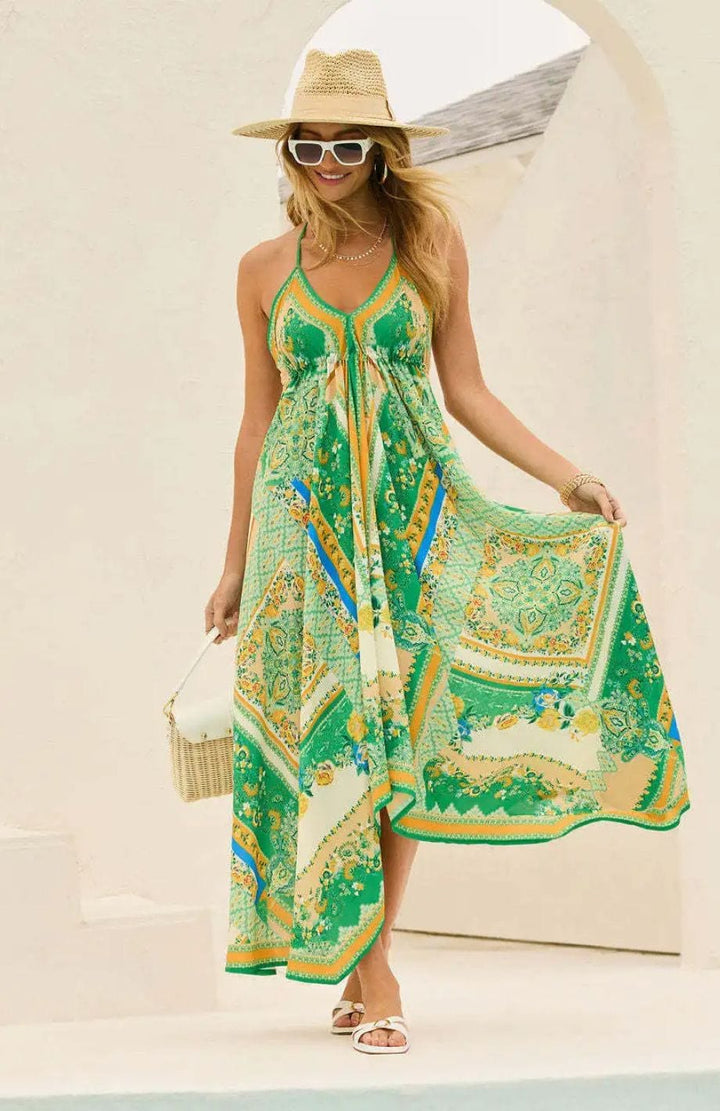 Robe Longue Pour Mariage Champêtre Chic | Reine Rustique VERT / S