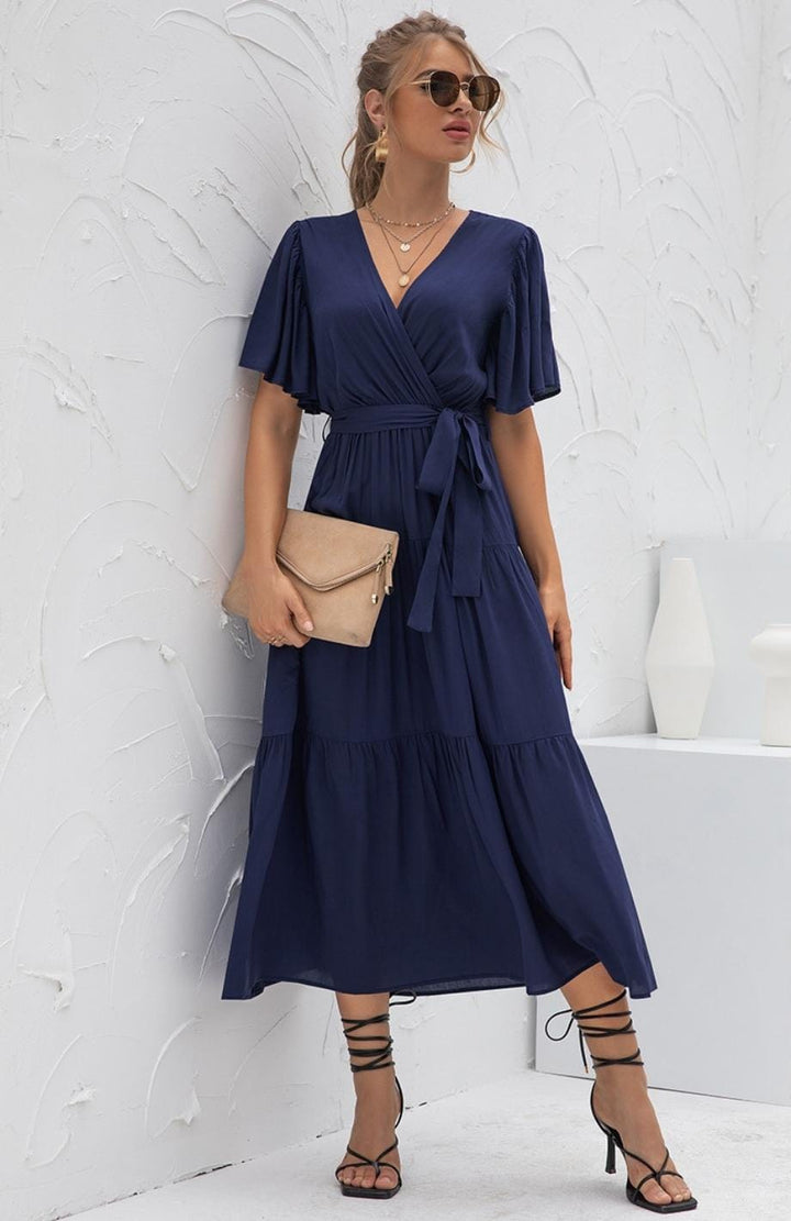 Robe Longue Printanière | Reine Rustique BLEU MARINE / S