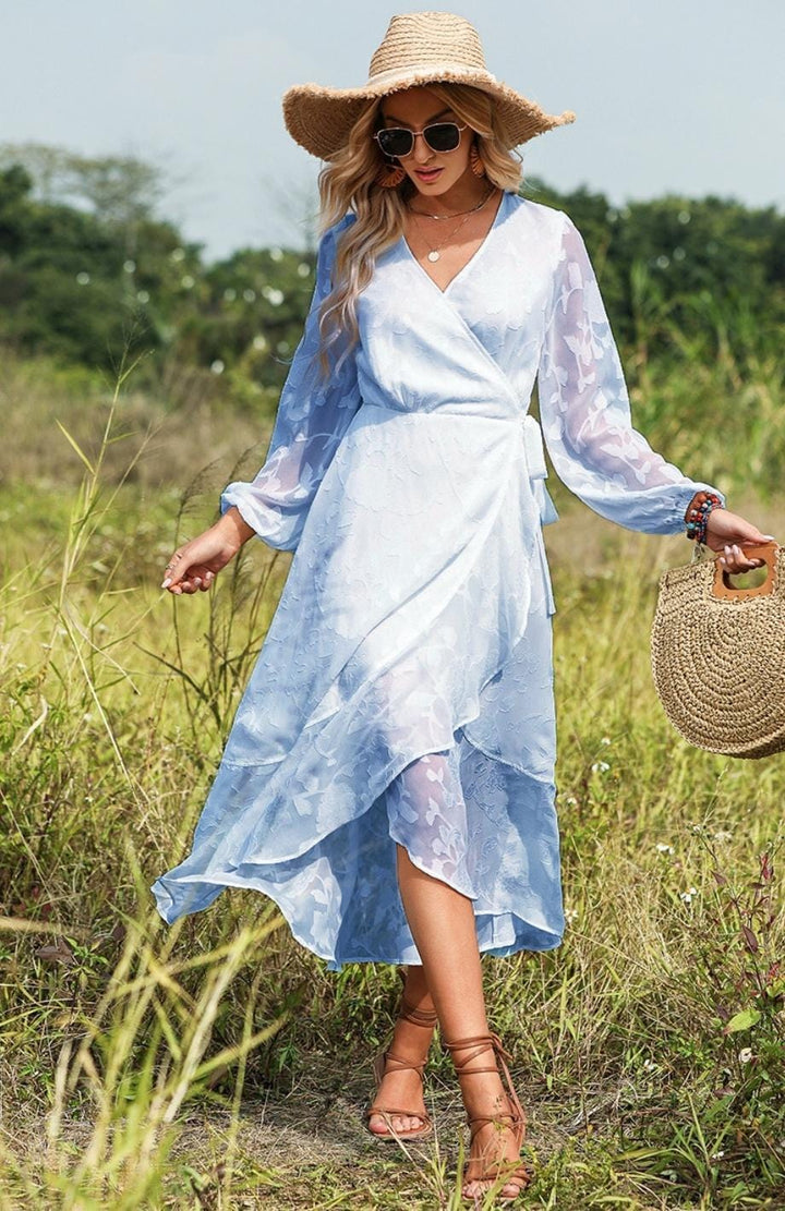 Robe Mariage Bucolique Í Reine Rustique BLEU CIEL / XS