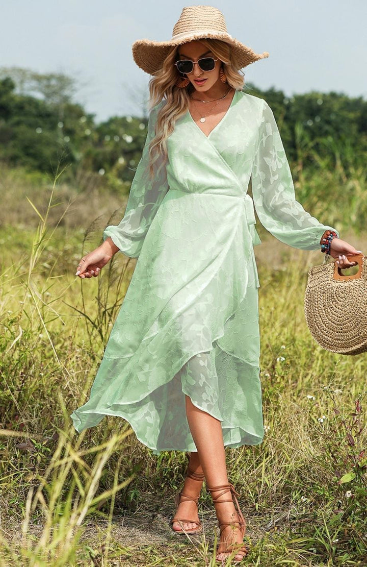 Robe Mariage Bucolique Í Reine Rustique VERT / XS