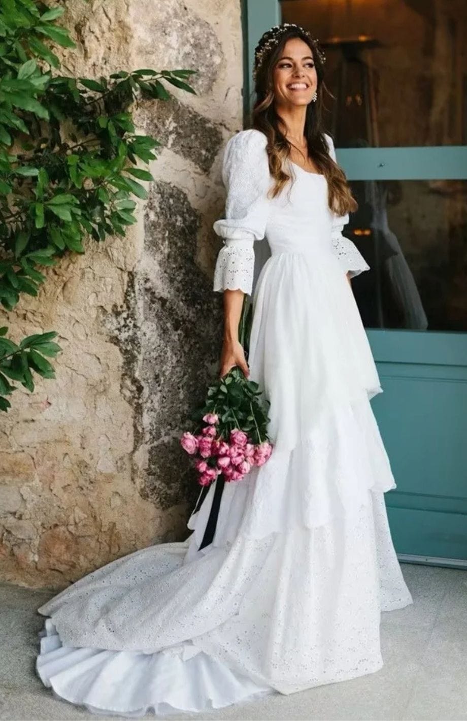 Robe Mariée Bohème Manche Longue | Reine Rustique