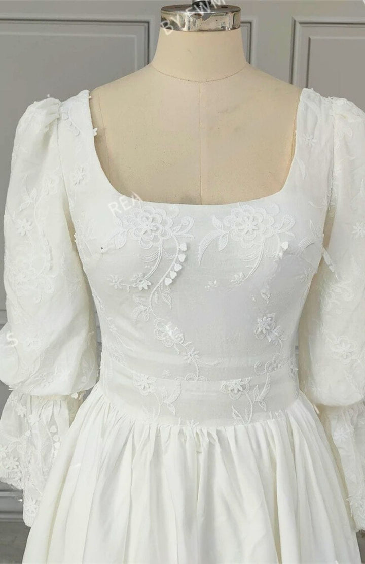Robe Mariée Bohème Manche Longue | Reine Rustique