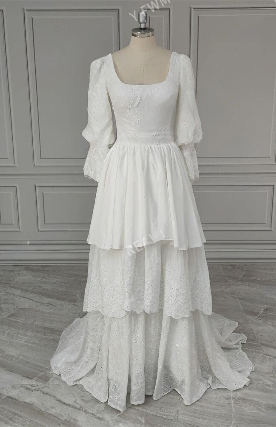 Robe Mariée Bohème Manche Longue | Reine Rustique