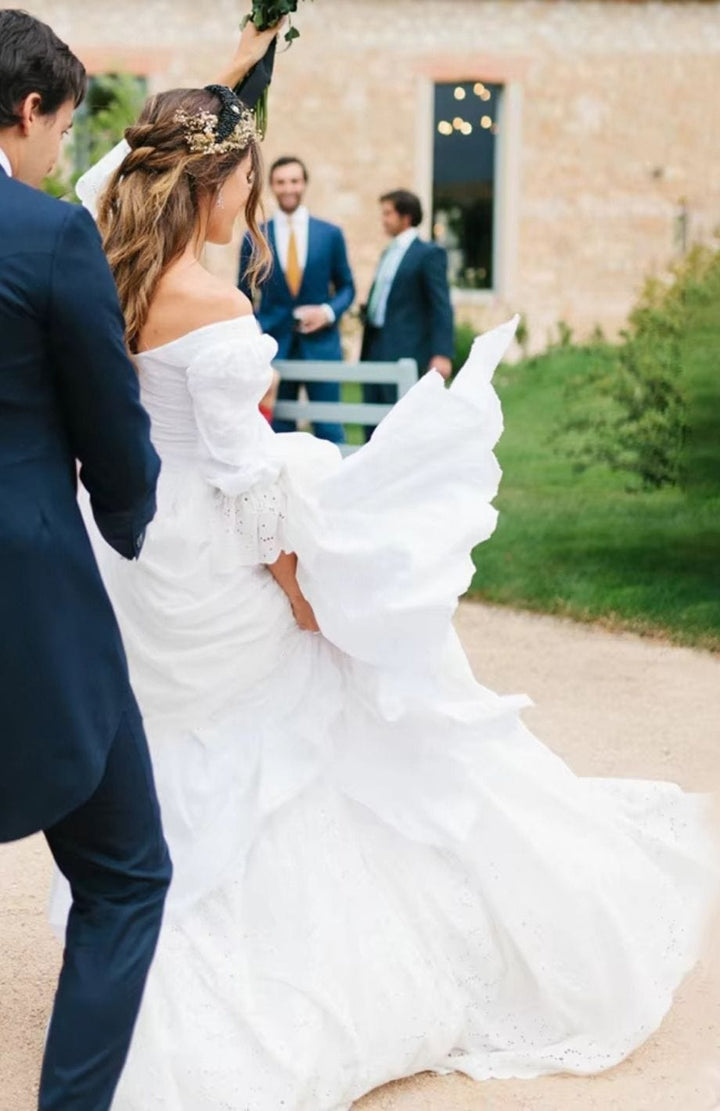 Robe Mariée Bohème Manche Longue | Reine Rustique