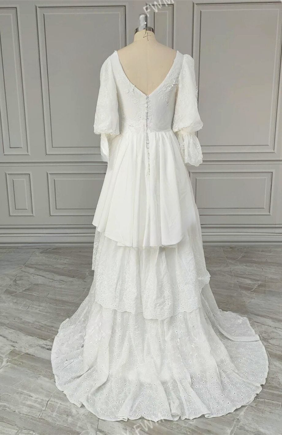 Robe Mariée Bohème Manche Longue | Reine Rustique