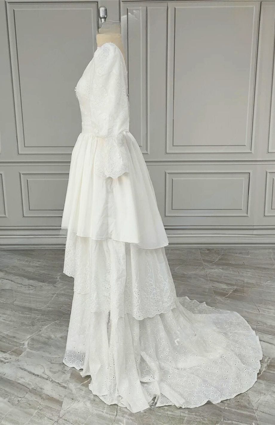 Robe Mariée Bohème Manche Longue | Reine Rustique