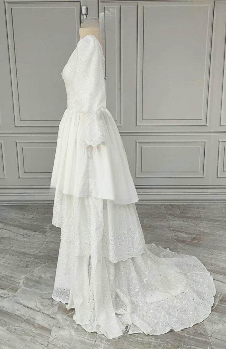 Robe Mariée Bohème Manche Longue | Reine Rustique