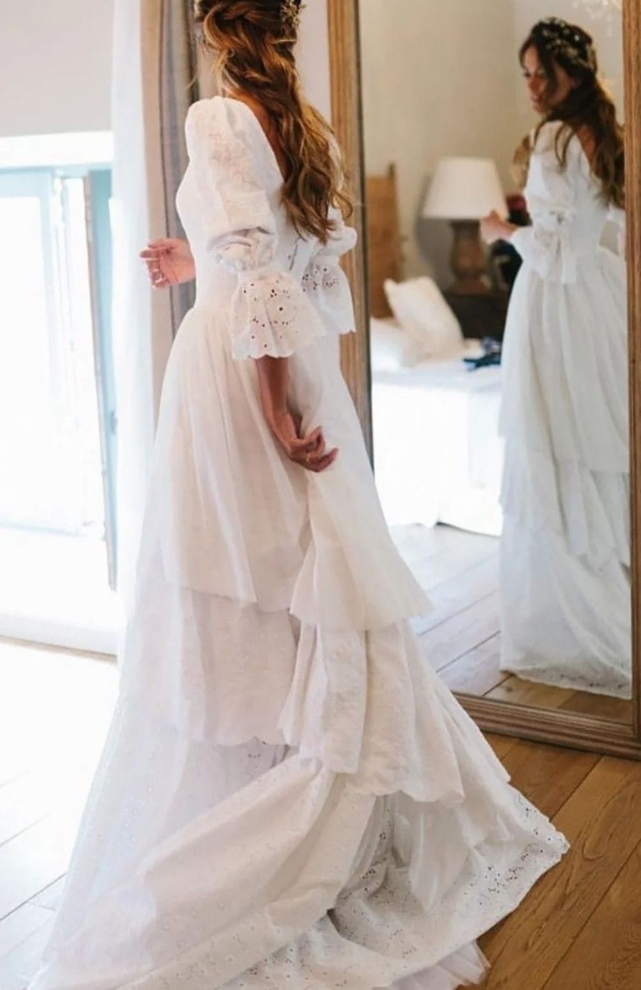 Robe Mariée Bohème Manche Longue | Reine Rustique
