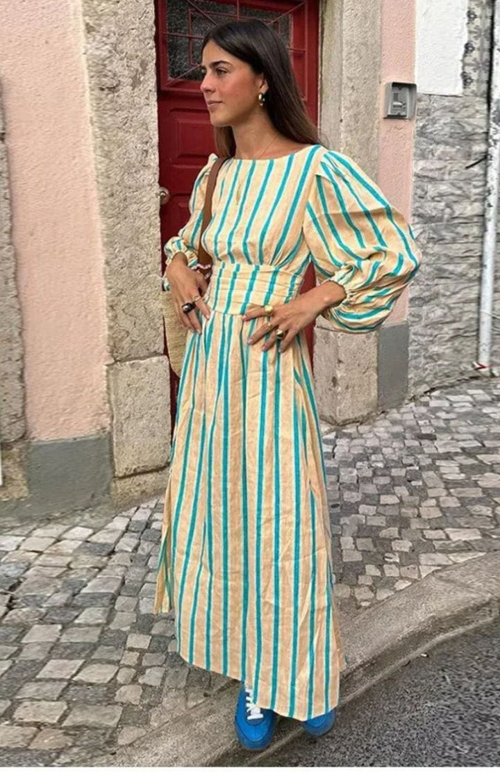 Robe Médiévale Paysanne JAUNE / XS