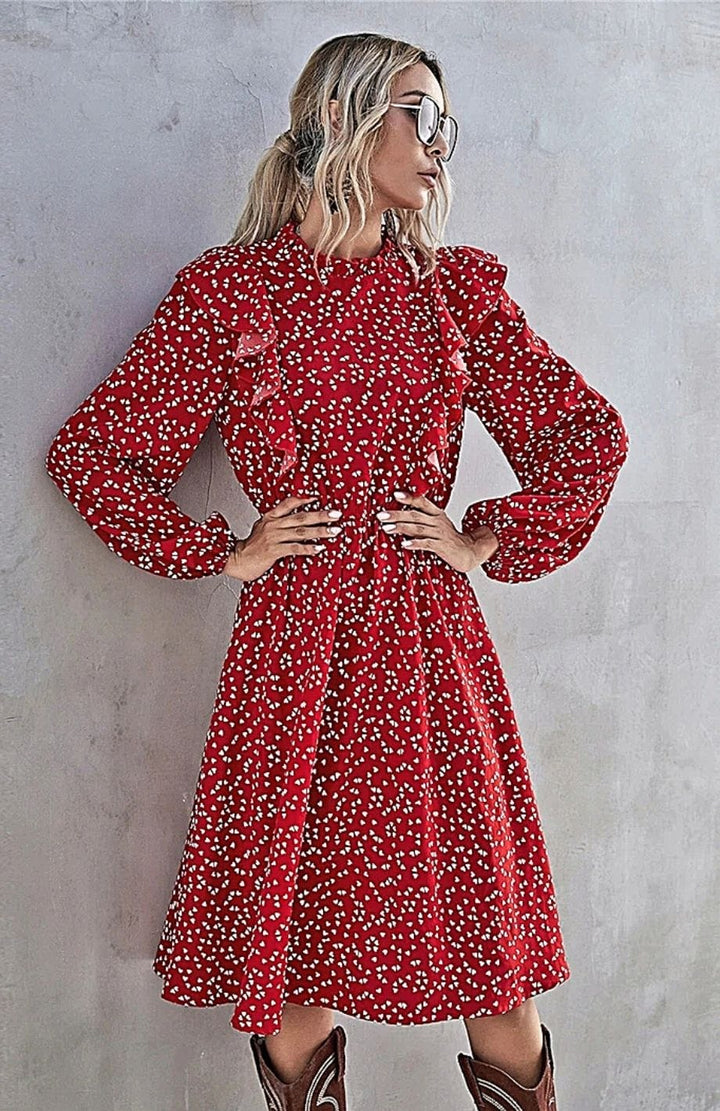 Robe Mi-Longue Fleurie Chic | Reine Rustique