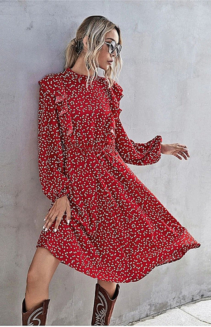 Robe Mi-Longue Fleurie Chic | Reine Rustique