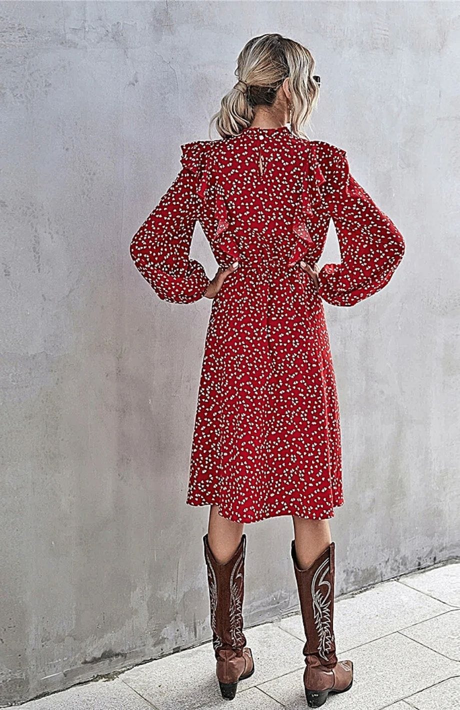 Robe Mi-Longue Fleurie Chic | Reine Rustique