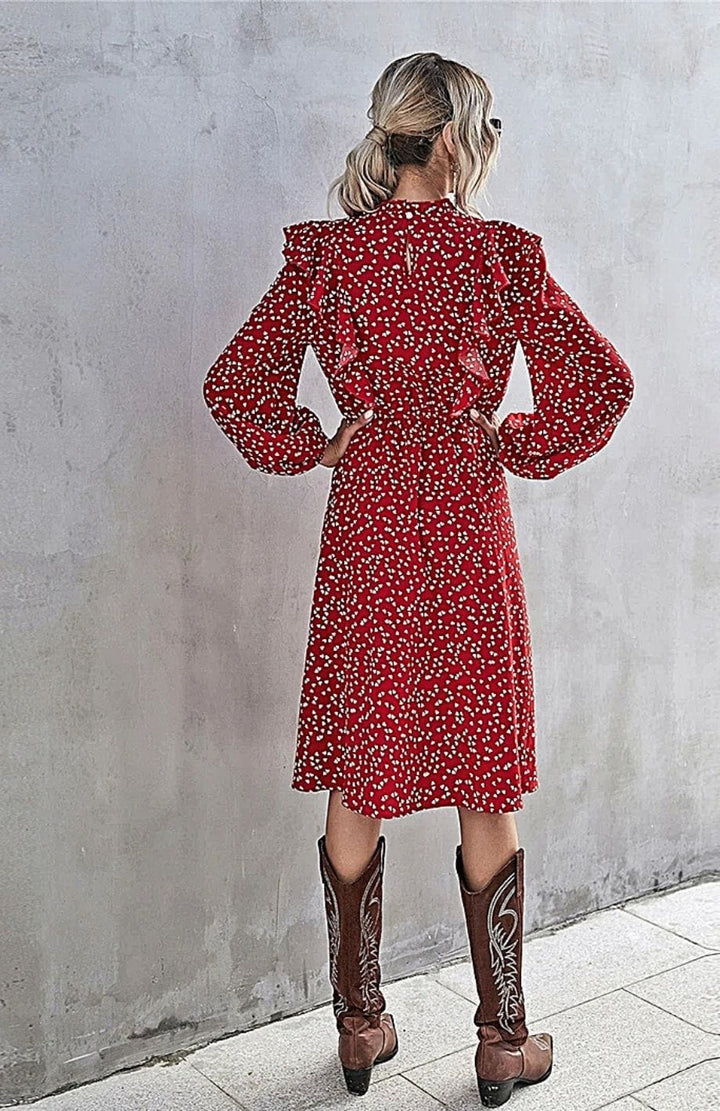 Robe Mi-Longue Fleurie Chic | Reine Rustique