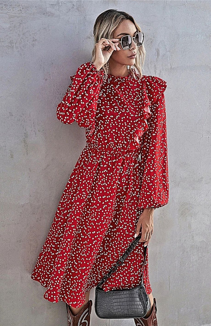 Robe Mi-Longue Fleurie Chic | Reine Rustique