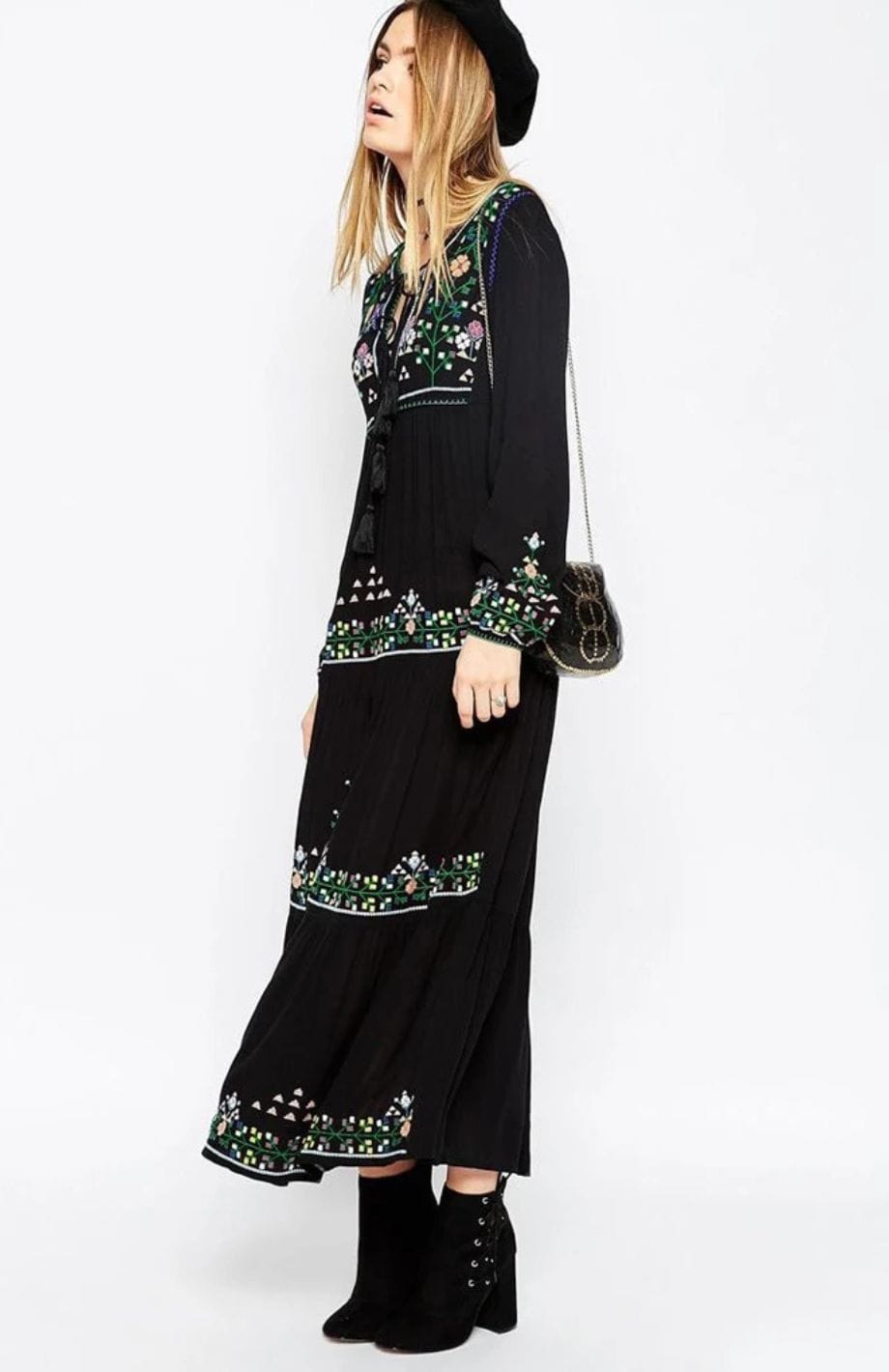 Robe Noire Bohème | Reine Rustique