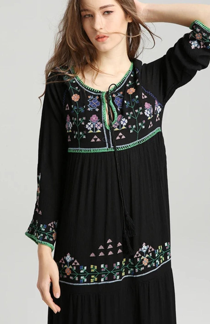 Robe Noire Bohème | Reine Rustique