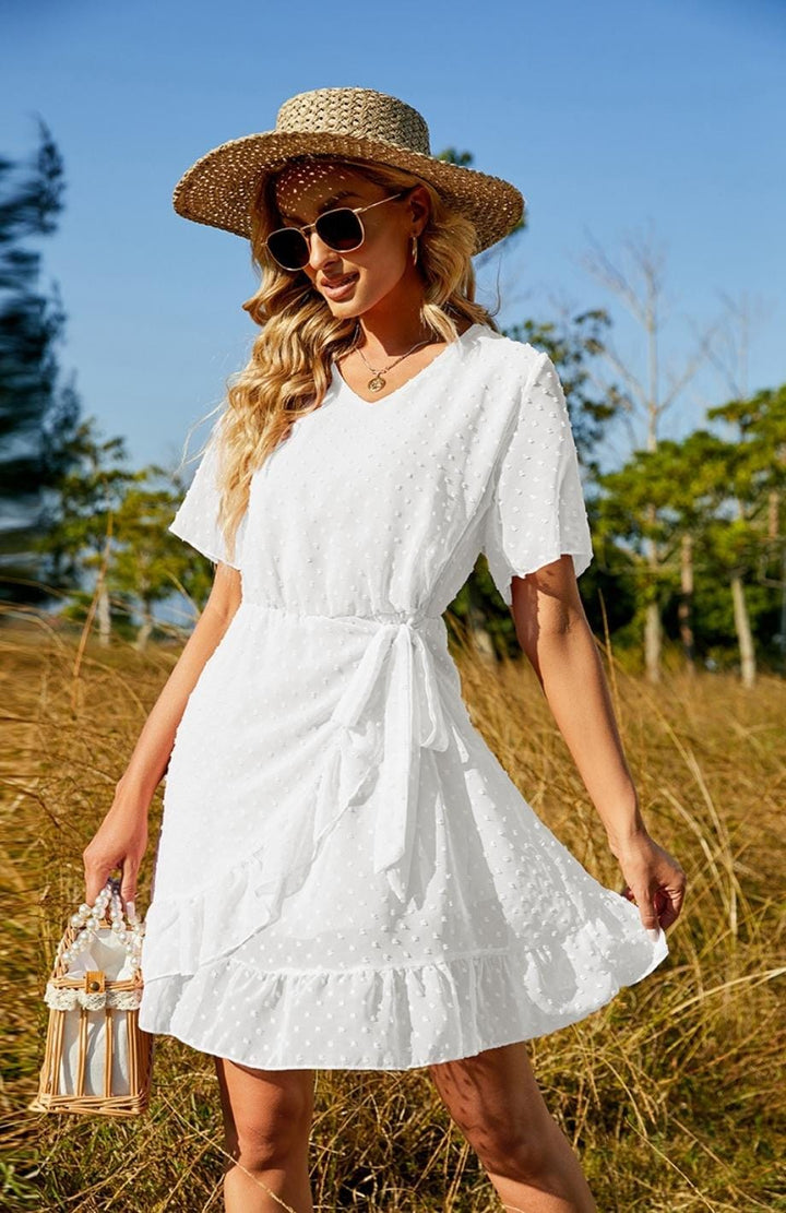 Robe Paysanne Courte | Reine Rustique BLANC / S