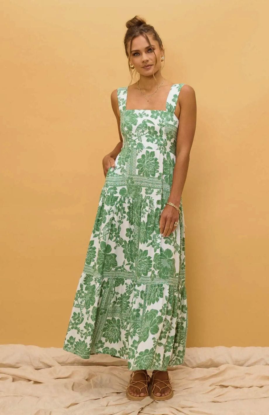 Robe Paysanne De 1900 | Reine Rustique VERT / S