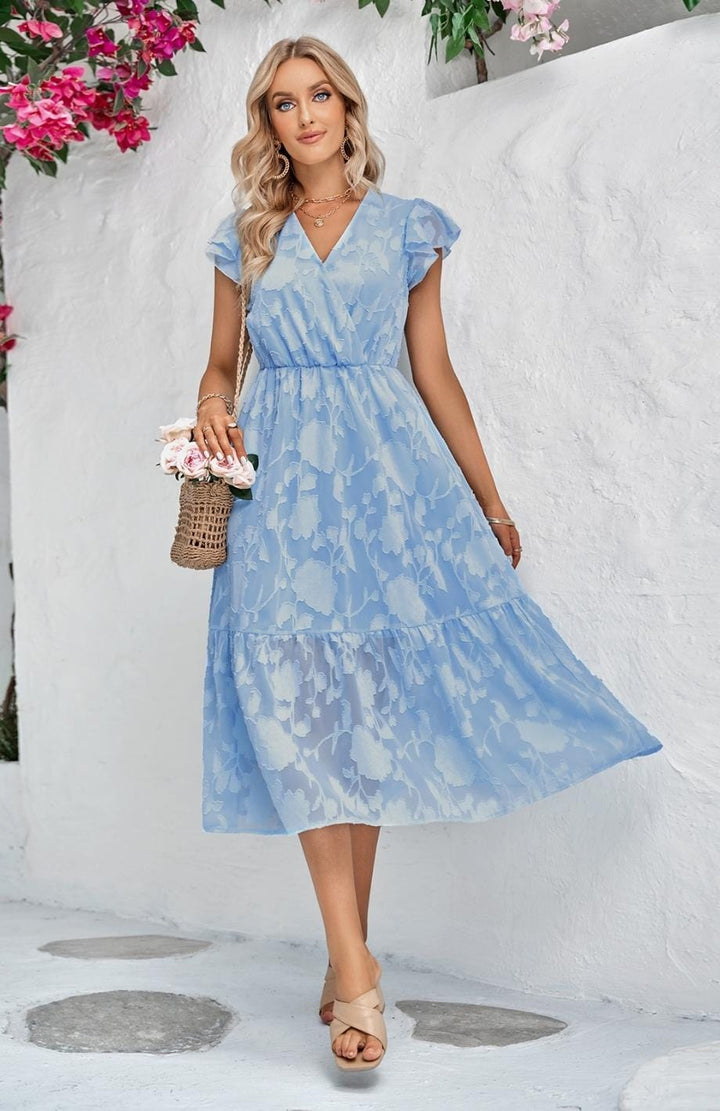 Robe Paysanne En Dentelle | Reine Rustique BLEU CIEL / S