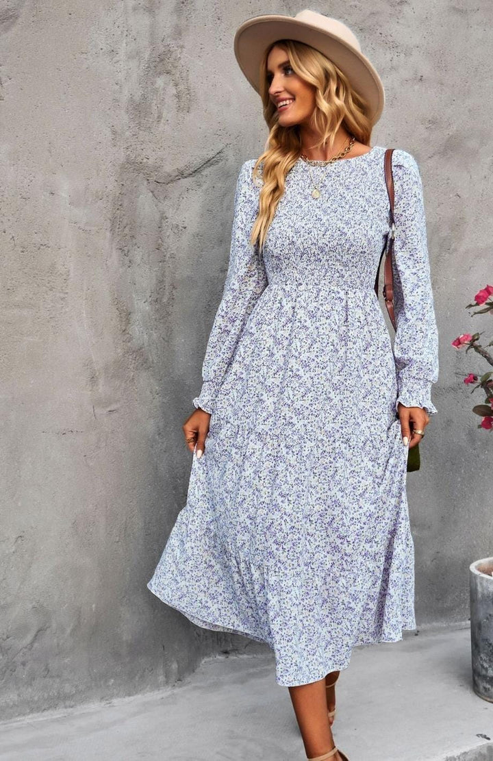 Robe Printanière Femme Reine Rustique BLEU CIEL / S
