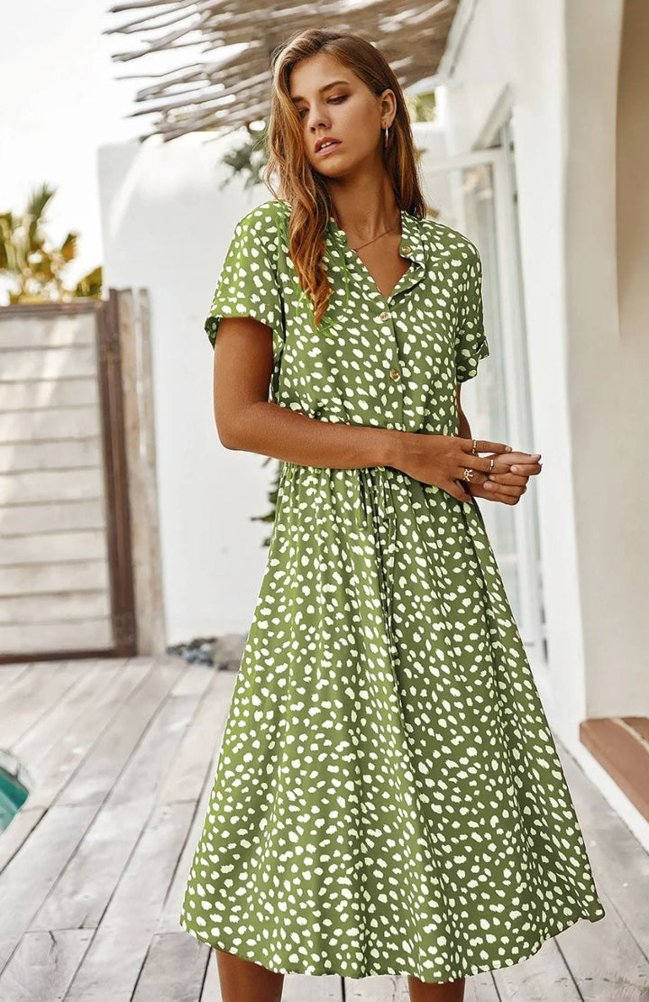 Robe Printanière Mi Longue
