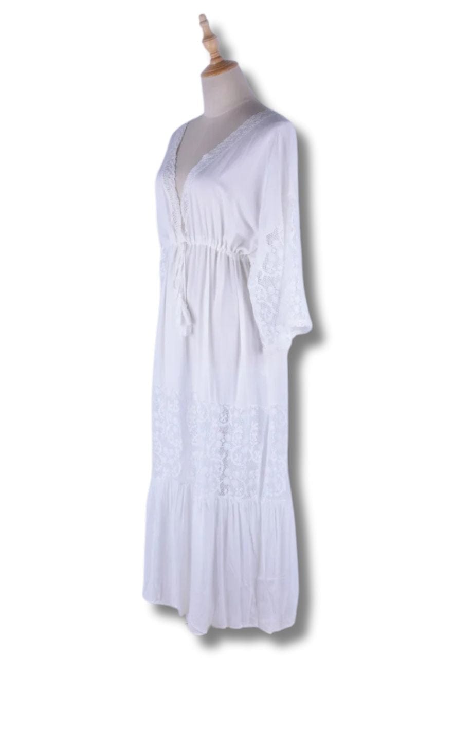 Robe Style Bohème | Reine Rustique BLANC / TAILLE UNIQUE