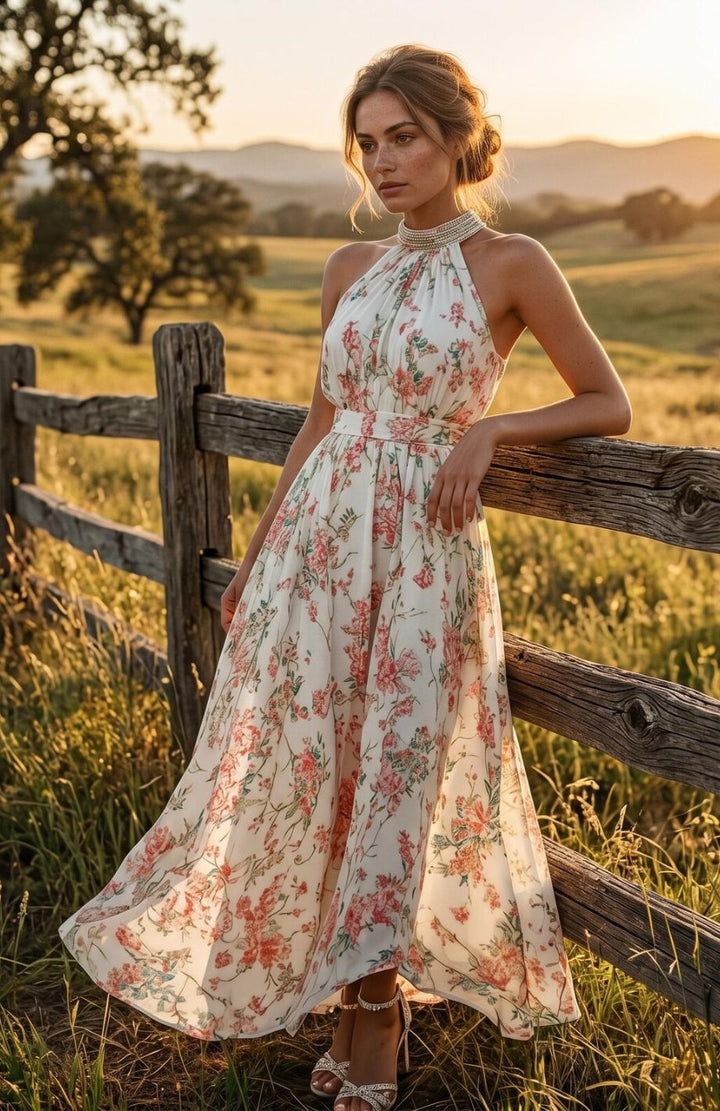 Robe Témoin Thème Champêtre