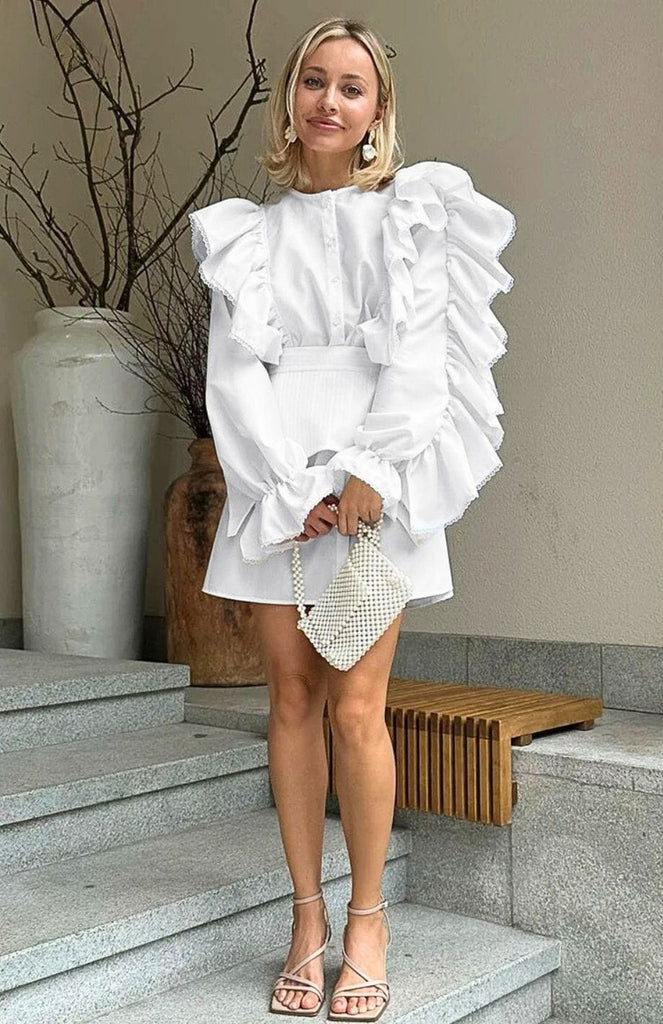 Soirée Chic Robes SoirÃ©es Courtes Mini Robe Blanche Robe Courte