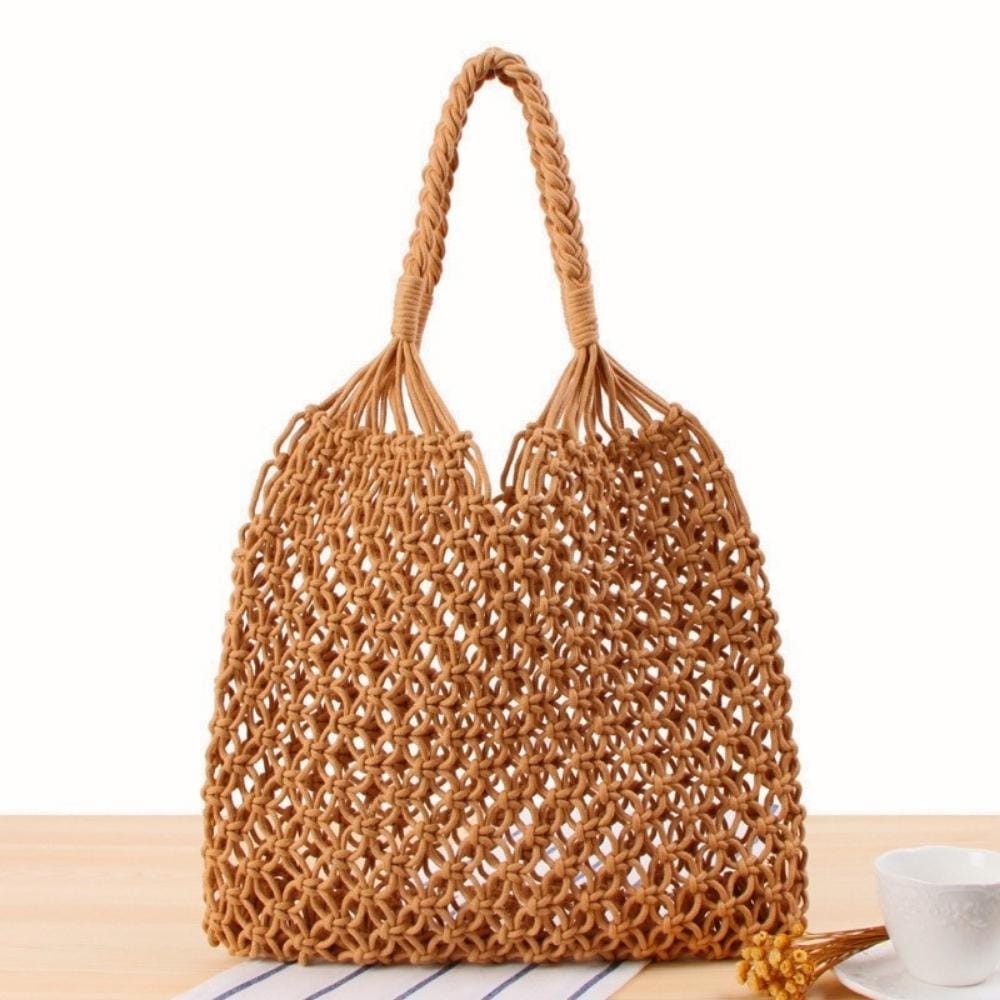 Sac A Main Boheme Champêtre | Reine Rustique MARRON