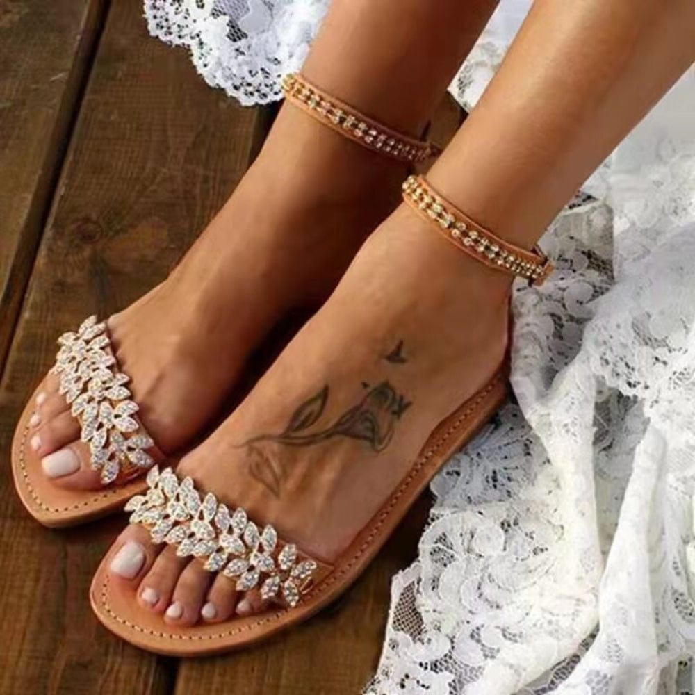 Sandales Pour Mariage Champêtre | Reine Rustique MARRON / 35